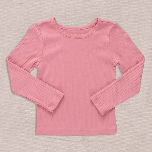Seesaw Long Sleeve Rib T-shirt - Dark Pink - Après NJ