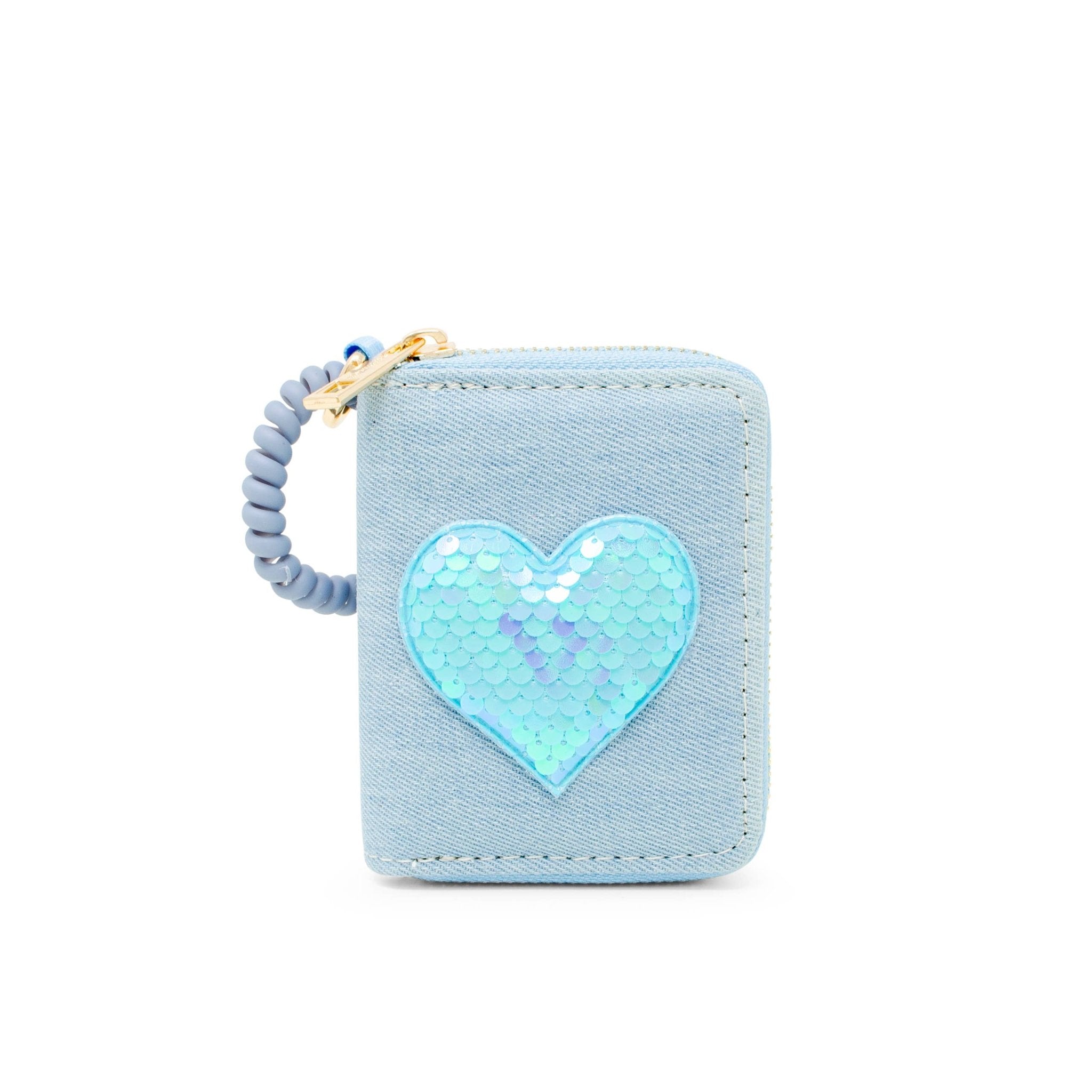 Sequin Heart Spiral Strap Wallet - Après NJ