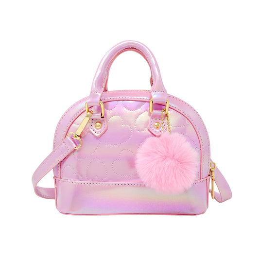 Shiny Dotted Heart Moon Handbag - Pink - Après NJ