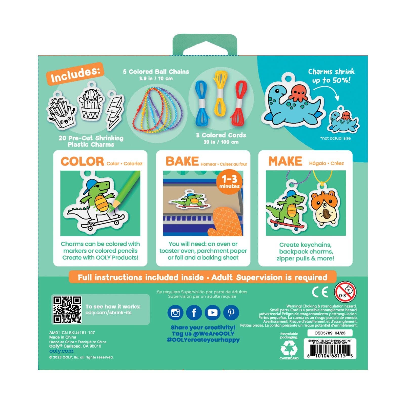 Shrink - Its! D.I.Y. Shrink Art Kit - Fun Friends - Après NJ