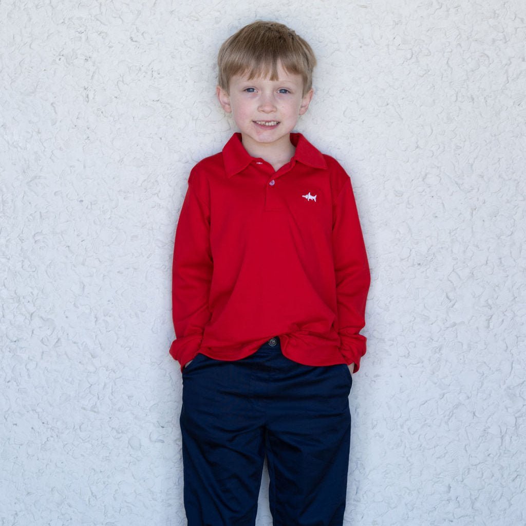 Signature long sleeved polo - Red - Après NJ