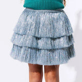 Silver Tinsel Party Skirt
