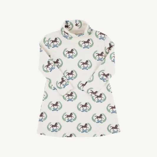 Tatum's Turtleneck Dress - Highland Horses - Après NJ