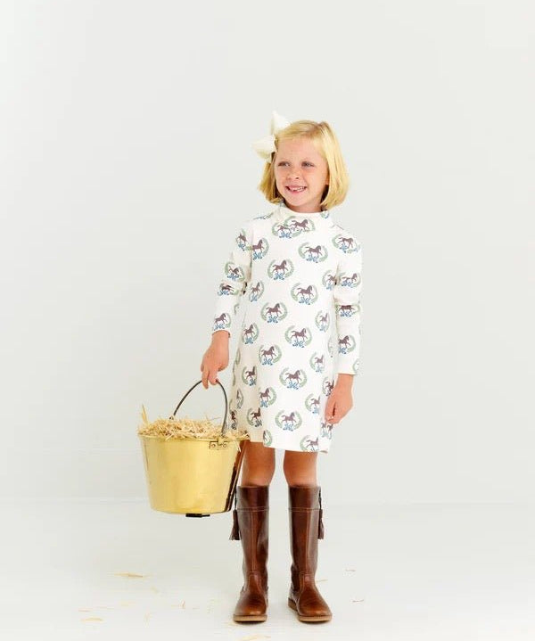Tatum's Turtleneck Dress - Highland Horses - Après NJ