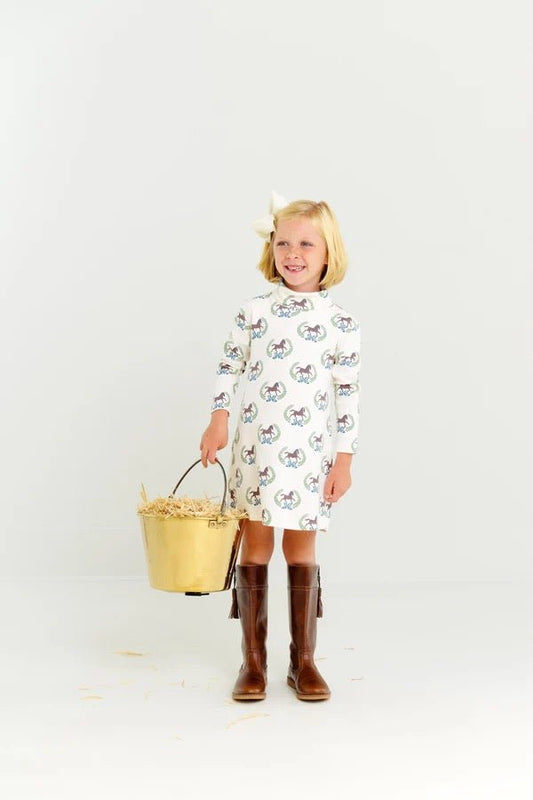 Tatum's Turtleneck Dress - Highland Horses - Après NJ