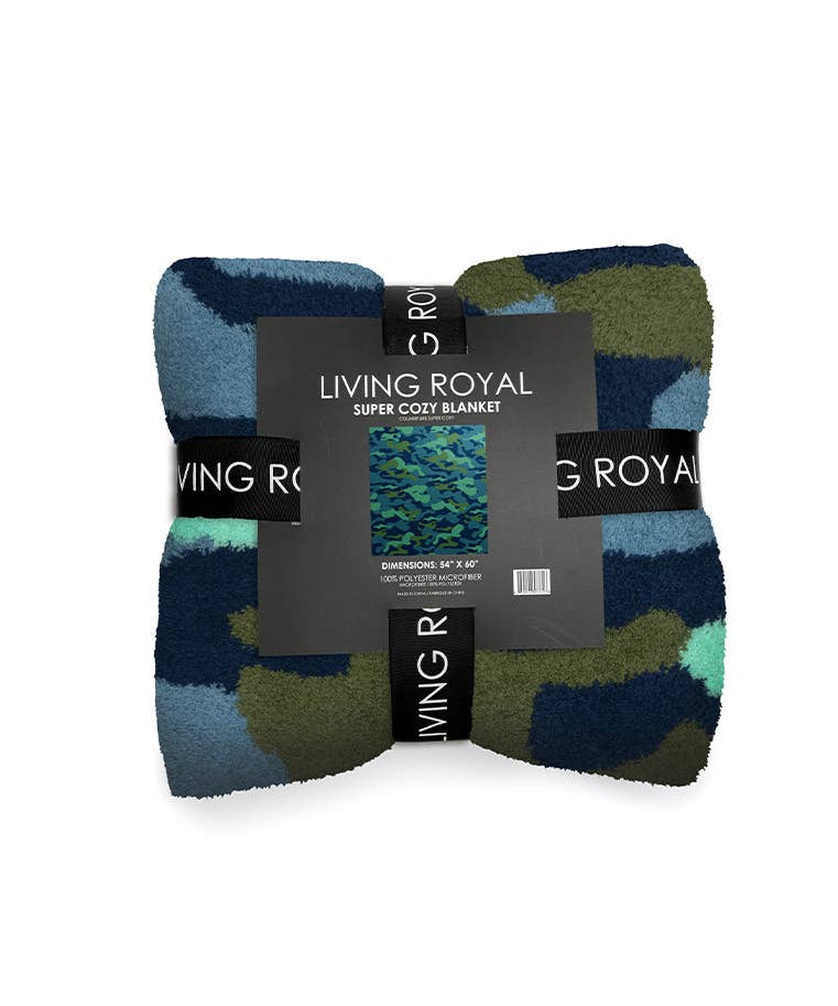 Throw Blanket - Camouflage - Blue & Green - Après NJ