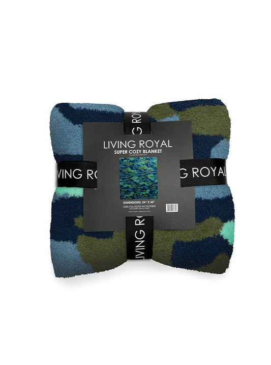 Throw Blanket - Camouflage - Blue & Green - Après NJ