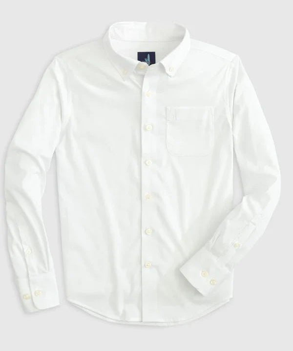 Tradd Performance Button Up Shirt (White) - Après NJ