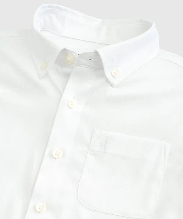 Tradd Performance Button Up Shirt (White) - Après NJ