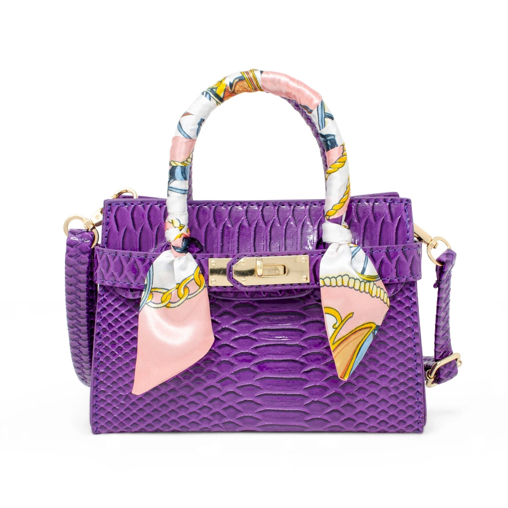 Vivid Crocodile Scarf Handbag - Après NJ