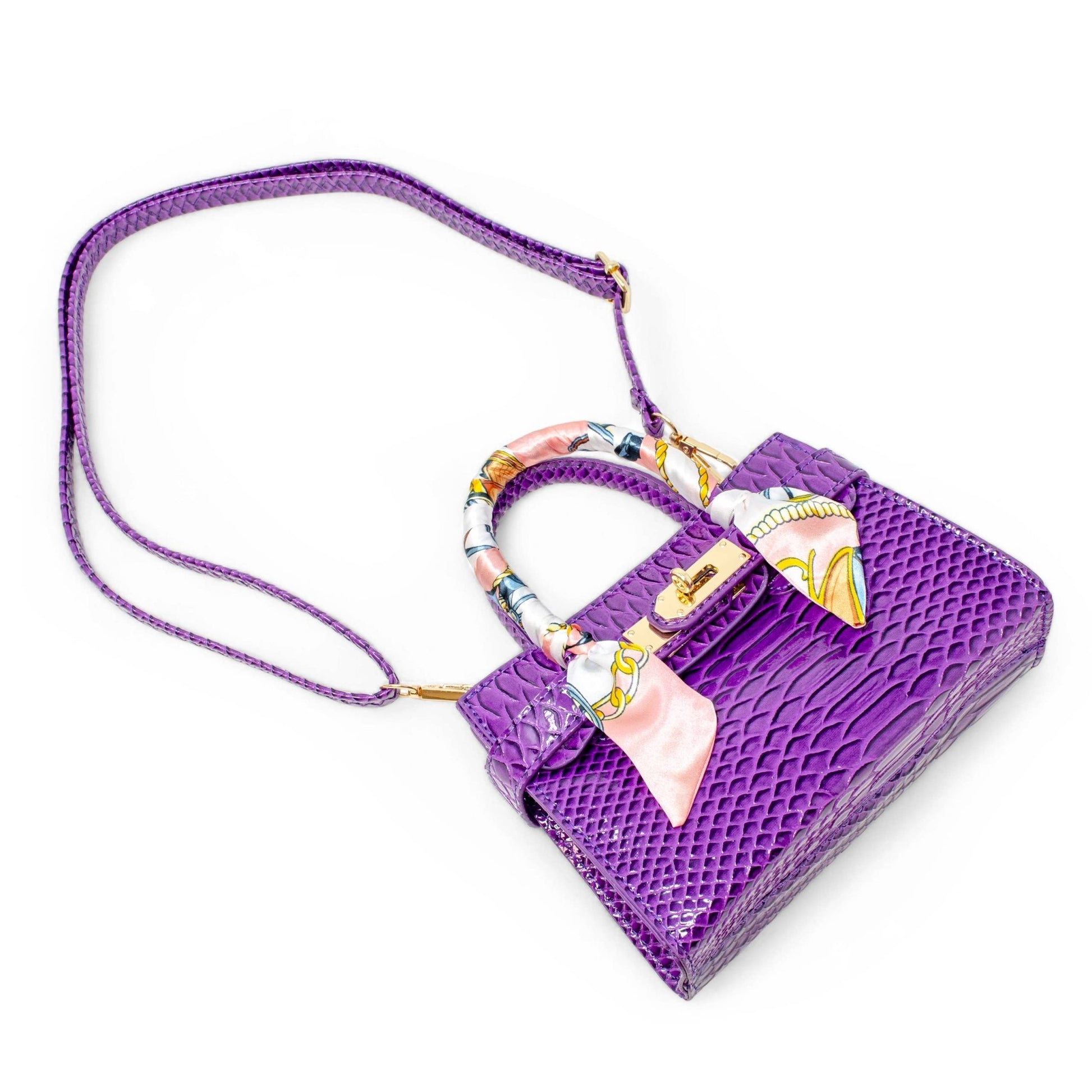 Vivid Crocodile Scarf Handbag - Après NJ