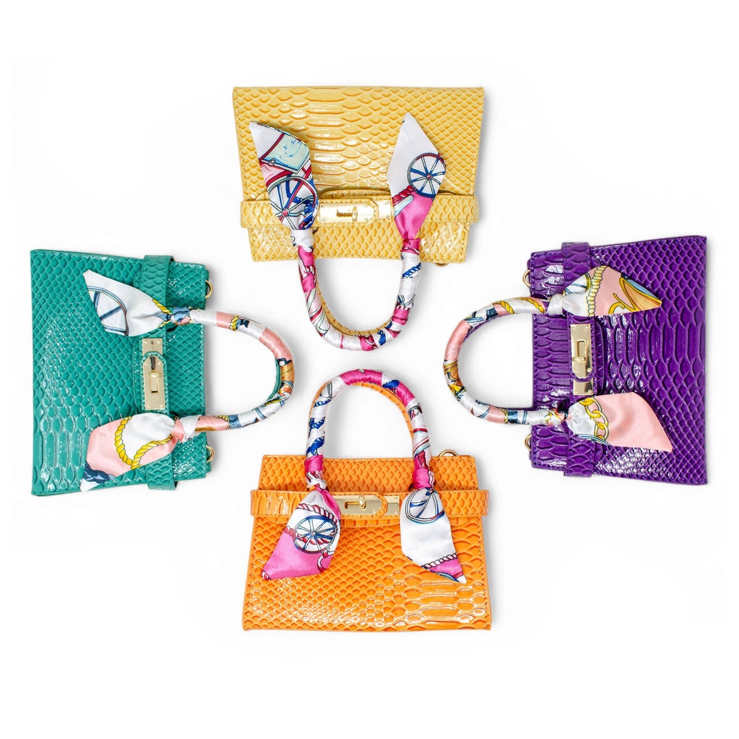 Vivid Crocodile Scarf Handbag - Après NJ