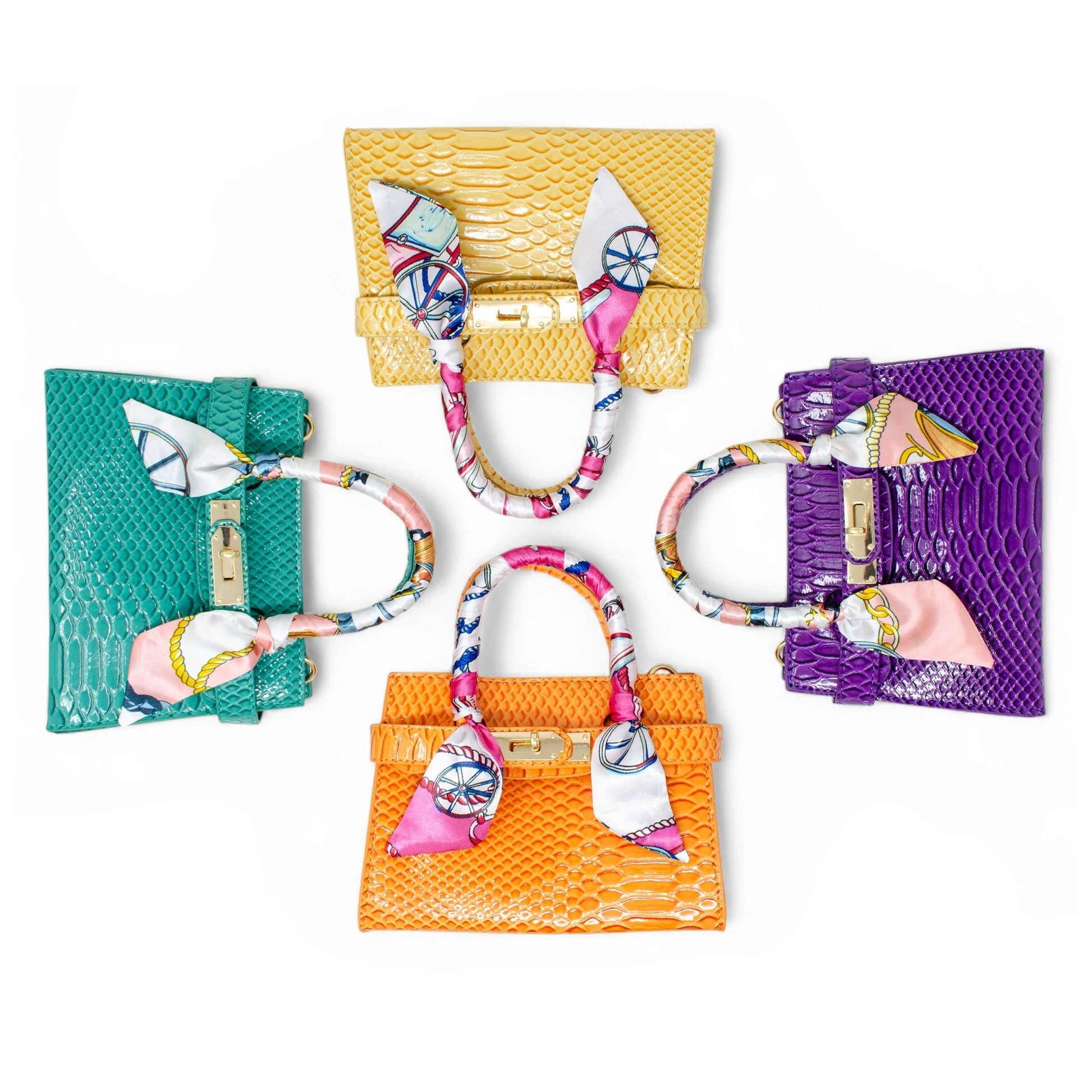 Vivid Crocodile Scarf Handbag - Après NJ