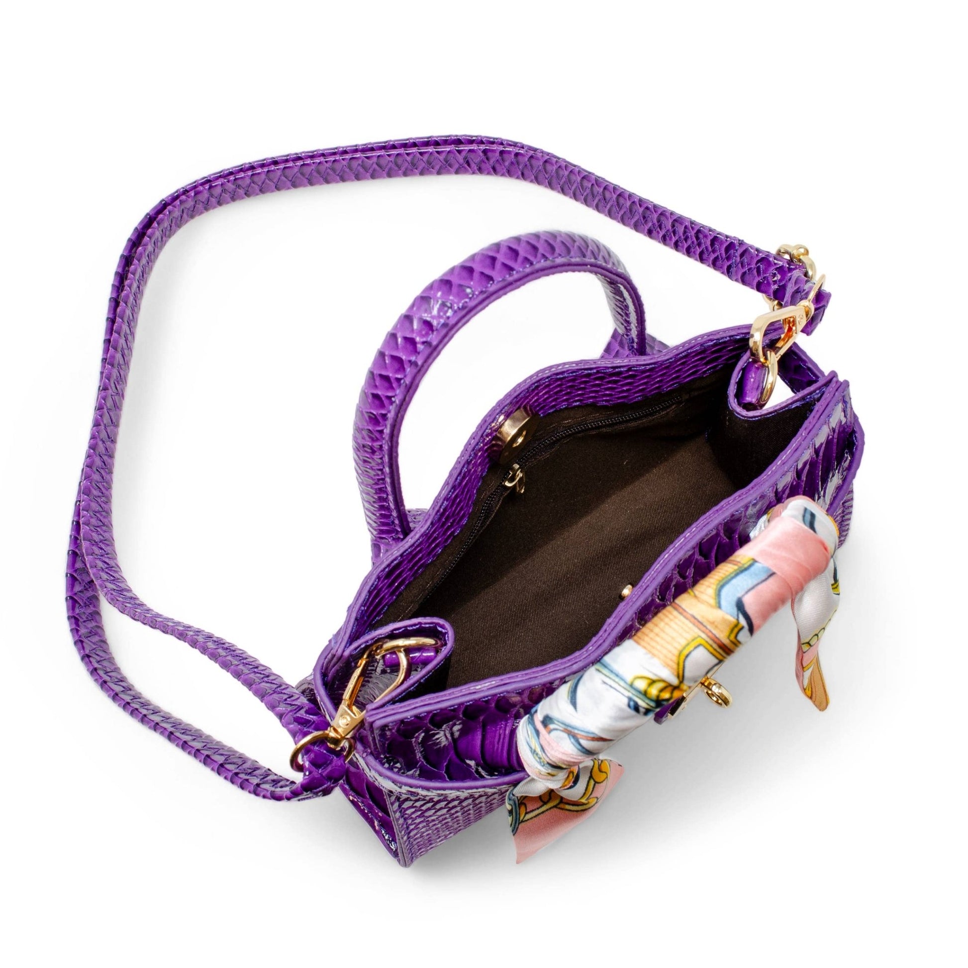 Vivid Crocodile Scarf Handbag - Après NJ
