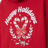GOAT USA Kids' Happy Holidays Cropped Hooded Sweatshirt