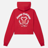 GOAT USA Kids' Happy Holidays Cropped Hooded Sweatshirt