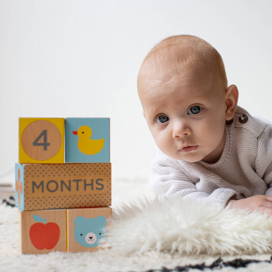 Wooden Baby Milestone Blocks - Après NJ