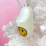 Yellow Smiley Face Slipper Christmas Ornament - Après NJ